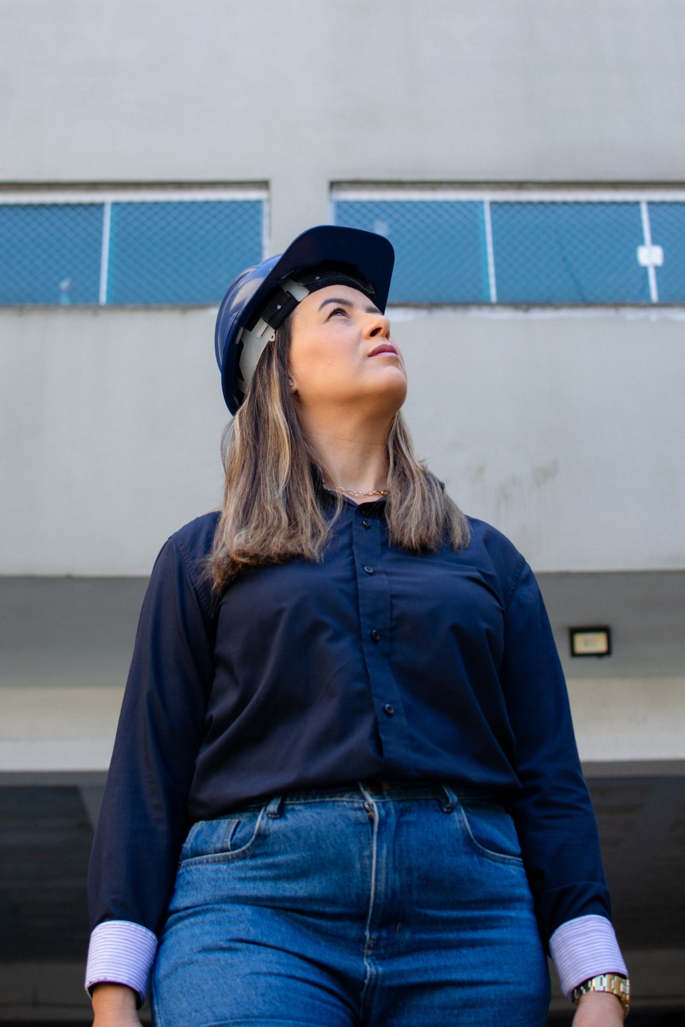 Michelle Gomes em obra